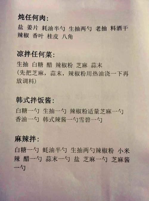 涨知识了！有人才竟然把万能炒菜公式给整理出来了，收藏备用