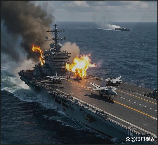 胡塞第五次强攻美航母，最终不行了！航空母舰上的壮观场景-2
